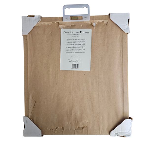 Cheri Blum Cymbidium Orchid Print Framed 14.5x14.25 Blum Global Florals 1999 - Picture 7 of 7